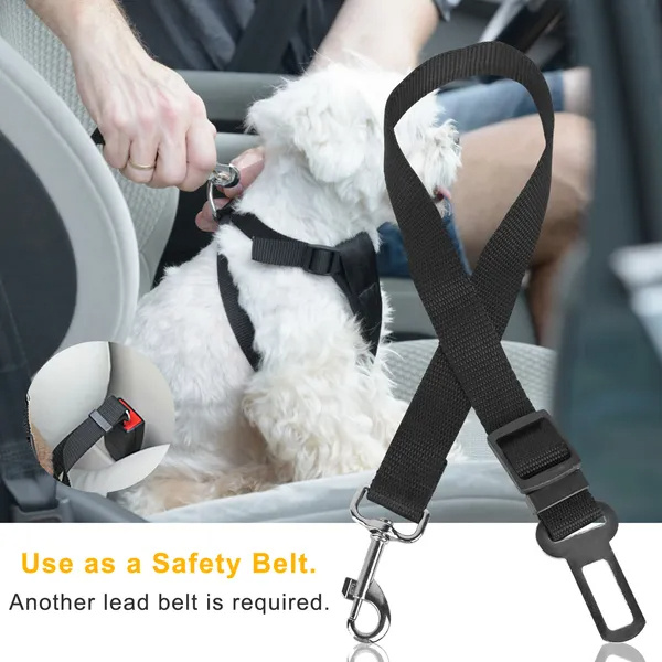 2Pcs Pet Dog Seat Belt Leash Adjustable Pet Dog Cat Safety Leads Harness - Image 2