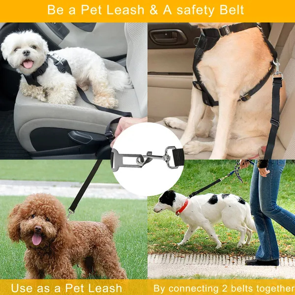 2Pcs Pet Dog Seat Belt Leash Adjustable Pet Dog Cat Safety Leads Harness - Image 4