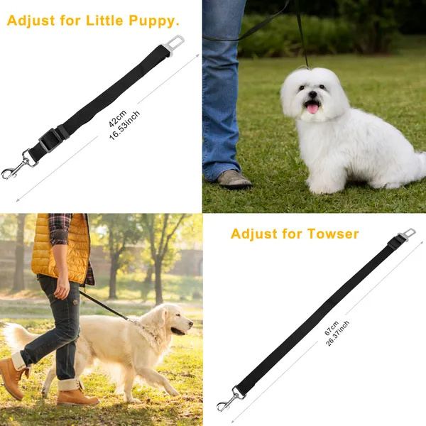 2Pcs Pet Dog Seat Belt Leash Adjustable Pet Dog Cat Safety Leads Harness - Image 7